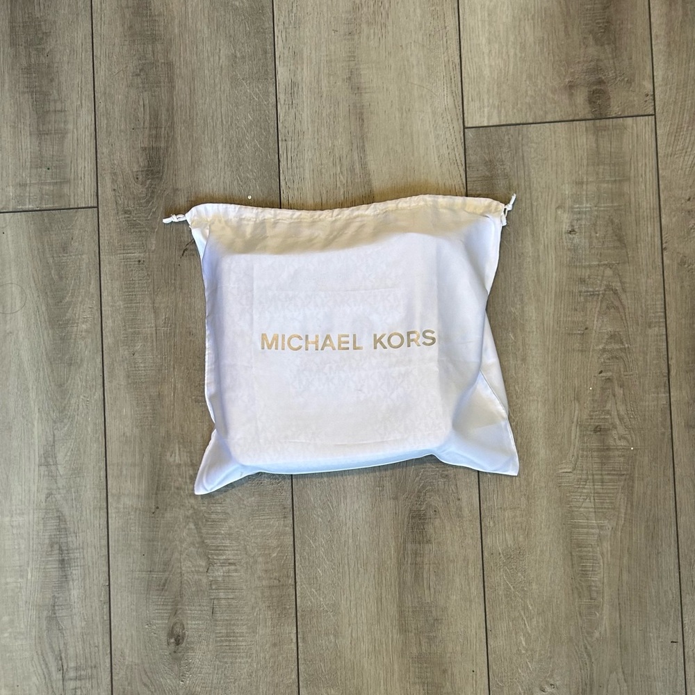 Michael Kors Cream and Gold Monogram Bag